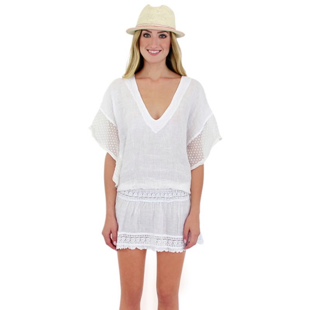 Sunday St. Tropez Beige Beach Coverup Flowy